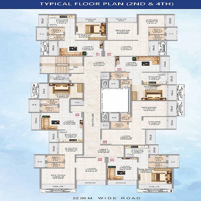 Typical floor-plan(2ND & 4TH)
